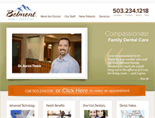 Tablet Screenshot of belmont-dentistry.com